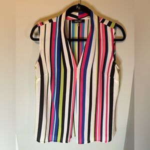 Nine West Women's Multicolor Striped Sleeveless Top - Size M